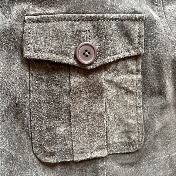 Vtg Relativity genuine suede utility military style jacket - Picture 3 of 6